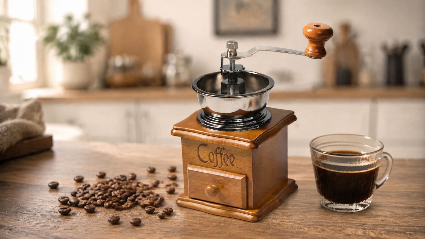 Amazon.com: Vintage Wooden Manual Coffee Grinder - Decorative